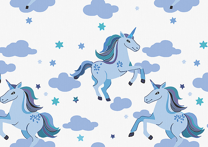 Unicorn Magic, Blue - Twist&Fit Roman Blind - Image 7